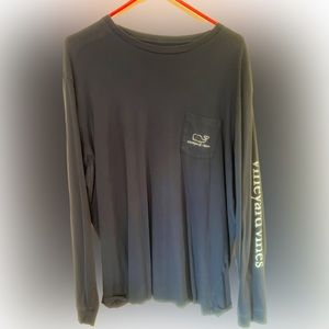 Navy Whale Vineyard Vines Long Sleeve T-Shirt
